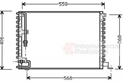 Van Wezel 59005073 конденсатор, кондиционер на VOLVO 740 Kombi (745)