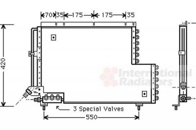 Van Wezel 59005081 конденсатор, кондиционер на VOLVO 960 Kombi (965)