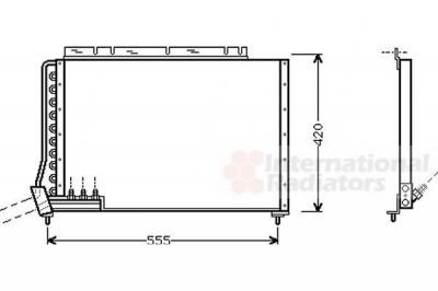 Van Wezel 59005090 конденсатор, кондиционер на VOLVO 960 Kombi (965)