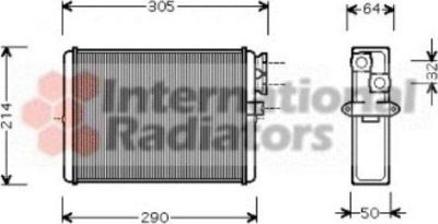 Van Wezel 59006110 теплообменник, отопление салона на VOLVO S80 I (TS, XY)