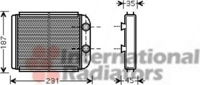 Van Wezel 59006132 теплообменник, отопление салона на VOLVO V40 универсал (VW)