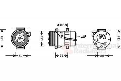 Van Wezel 5900K054 компрессор, кондиционер на VOLVO S80 I (TS, XY)