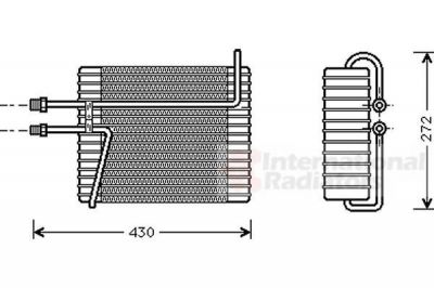 Van Wezel 5900V026 испаритель, кондиционер на VOLVO 960 Kombi (965)