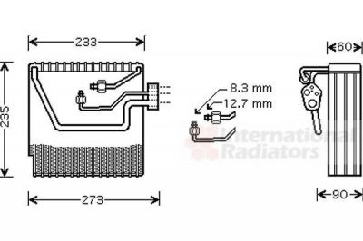 Van Wezel 5900V111 испаритель, кондиционер на VOLVO S40 I (VS)