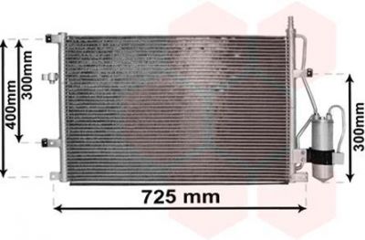 Van Wezel 59015107 конденсатор, кондиционер на VOLVO S60 I