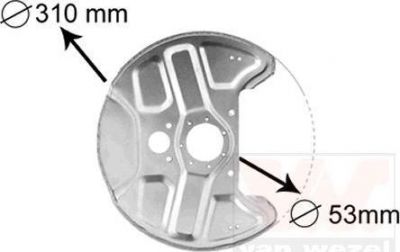 VAN WEZEL Отражатель, диск тормозного механизма (5994372)
