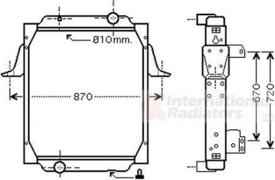 Van Wezel 67002066 радиатор, охлаждение двигателя на RENAULT TRUCKS Premium