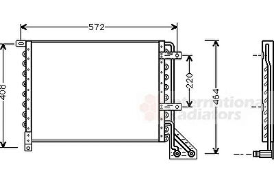 Van Wezel 73005063 конденсатор, кондиционер на FIAT CROMA (154)