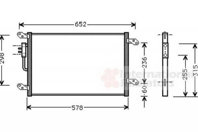 Van Wezel 73005080 конденсатор, кондиционер на LANCIA LYBRA SW (839BX)