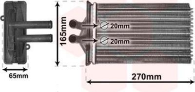 Van Wezel 74006082 теплообменник, отопление салона на PORSCHE 911 кабрио (997)