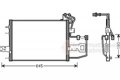 Van Wezel 76005015 конденсатор, кондиционер на VW CADDY II пикап (9U7)