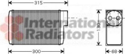 Van Wezel 76006017 теплообменник, отопление салона на SKODA FAVORIT (781)