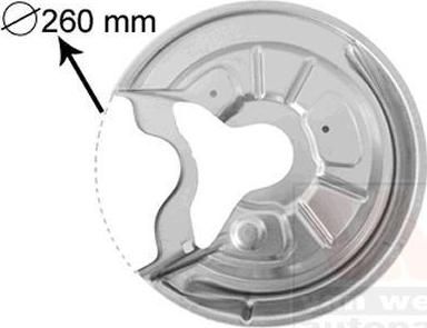 Van Wezel 7622373 отражатель, диск тормозного механизма на SKODA OCTAVIA Combi (1Z5)