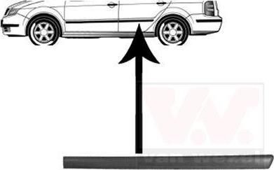Van Wezel 7625425 облицовка / защитная накладка, дверь на SKODA FABIA Combi (6Y5)