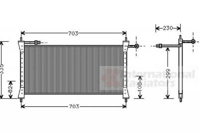 Van Wezel 77005014 конденсатор, кондиционер на JAGUAR XJ