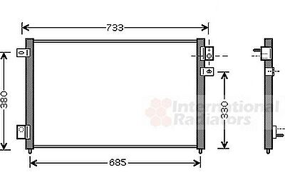 Van Wezel 77005036 конденсатор, кондиционер на JAGUAR S-TYPE (CCX)