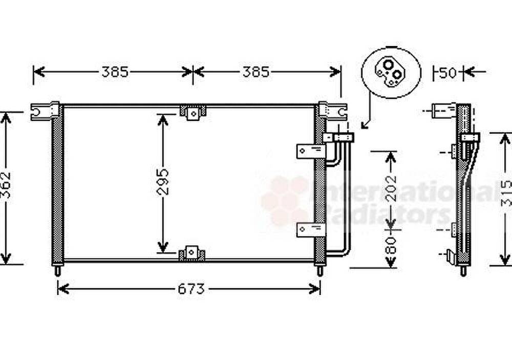Van Wezel 81005032 конденсатор, кондиционер на SSANGYONG KORANDO Cabrio (KJ)