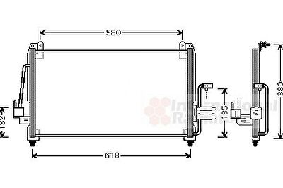 Van Wezel 81005040 конденсатор, кондиционер на DAEWOO NUBIRA седан (KLAJ)