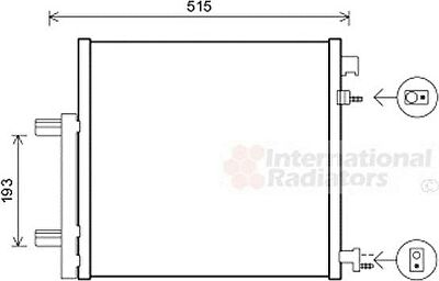 Van Wezel 81005140 конденсатор, кондиционер на CHEVROLET SPARK (M300)