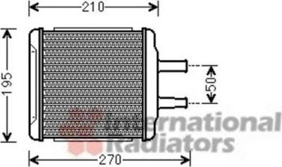 Van Wezel 81006088 теплообменник, отопление салона на CHEVROLET NUBIRA седан
