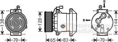 Van Wezel 8100K095 компрессор, кондиционер на SSANGYONG REXTON (GAB_)