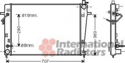 Van Wezel 82002203 радиатор, охлаждение двигателя на HYUNDAI TUCSON (JM)