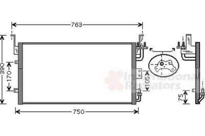 Van Wezel 82005083 конденсатор, кондиционер на HYUNDAI SONATA IV (EF)