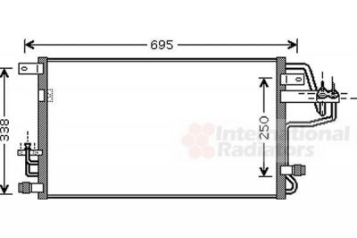 Van Wezel 82005156 конденсатор, кондиционер на KIA SPORTAGE (JE_, KM_)