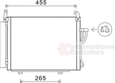 Van Wezel 82005245 конденсатор, кондиционер на HYUNDAI i10 (PA)