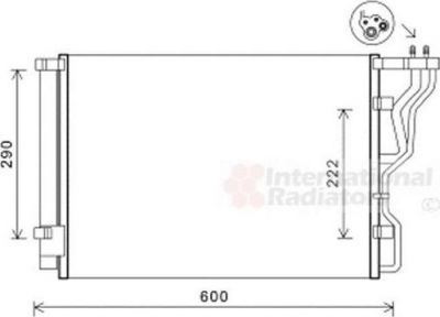Van Wezel 82005299 конденсатор, кондиционер на HYUNDAI i40 CW (VF)