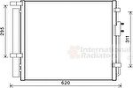 Van Wezel 82005343 конденсатор, кондиционер на HYUNDAI SANTA FE III (DM)