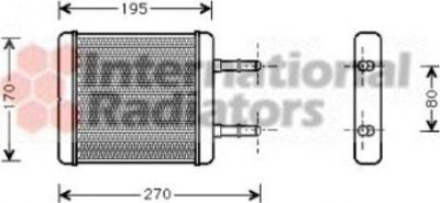 Van Wezel 82006061 теплообменник, отопление салона на HYUNDAI LANTRA II Wagon (J-2)