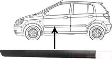 Van Wezel 8252423 облицовка / защитная накладка, дверь на HYUNDAI GETZ (TB)