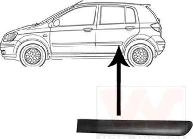 Van Wezel 8252425 облицовка / защитная накладка, дверь на HYUNDAI GETZ (TB)