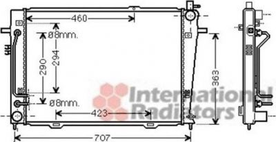 Van Wezel 83002132 радиатор, охлаждение двигателя на HYUNDAI TUCSON (JM)