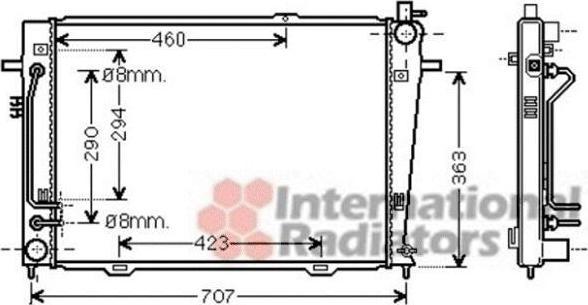 Van Wezel 83002132 радиатор, охлаждение двигателя на HYUNDAI TUCSON (JM)