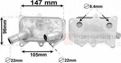 Van Wezel 83003215 масляный радиатор, двигательное масло на HYUNDAI SANTA FE II (CM)