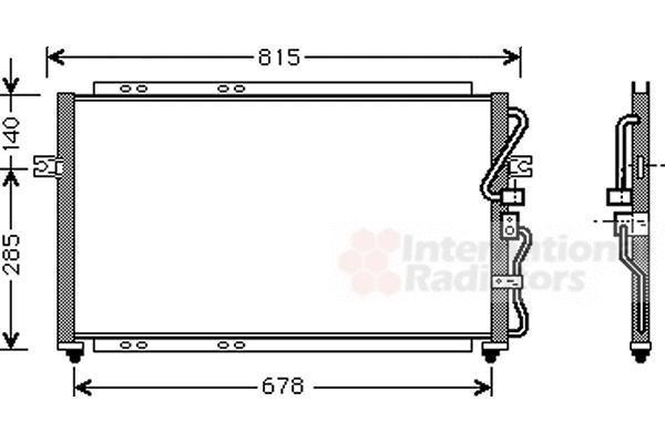 Van Wezel 83005014 конденсатор, кондиционер на KIA CARNIVAL I (UP)