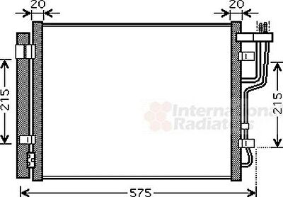 Van Wezel 83005100 конденсатор, кондиционер на KIA CEE'D SW (ED)