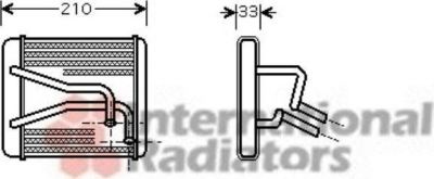 Van Wezel 83006049 теплообменник, отопление салона на KIA SHUMA II (FB)