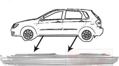 Van Wezel 8322103 накладка порога на KIA SPECTRA седан (LD)