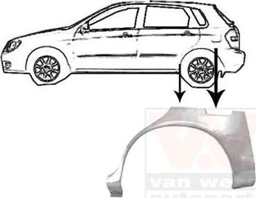 Van Wezel 8322143 боковина на KIA SPECTRA седан (LD)