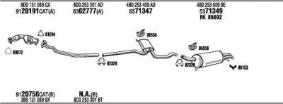 WALKER AD25141 система выпуска ог на AUDI A6 Avant (4B5, C5)