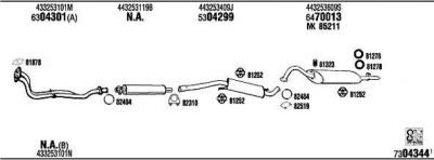 WALKER AD62124A система выпуска ог на AUDI 100 (44, 44Q, C3)