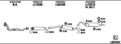 WALKER AD62155 система выпуска ог на AUDI 100 Avant (44, 44Q, C3)