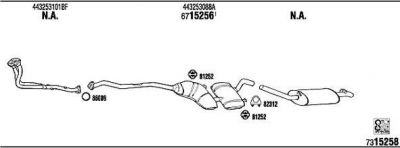 WALKER AD62168 система выпуска ог на AUDI 100 Avant (44, 44Q, C3)