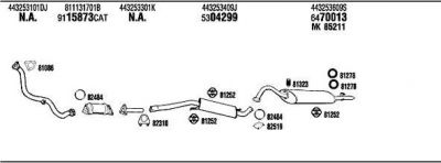 WALKER AD62174 система выпуска ог на AUDI 80 (89, 89Q, 8A, B3)