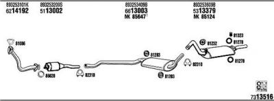 WALKER AD80013 система выпуска ог на AUDI 80 (89, 89Q, 8A, B3)