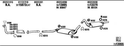 WALKER AD80016 система выпуска ог на AUDI 80 (89, 89Q, 8A, B3)