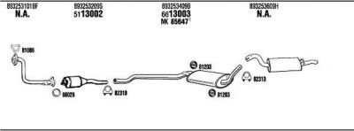 WALKER AD80036 система выпуска ог на AUDI 80 (89, 89Q, 8A, B3)